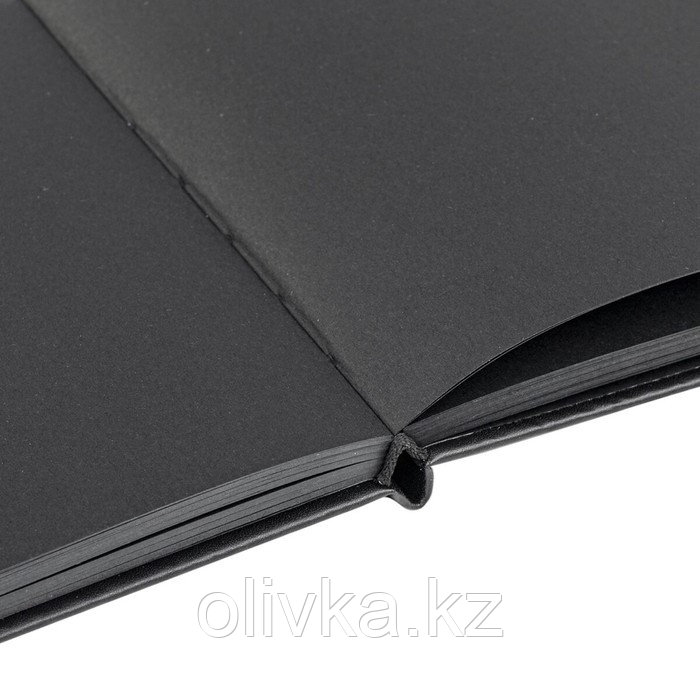 Скетчбук черная бумага 140г/м 200*200 мм BRAUBERG ART CLASSIC 80л, кожзам 113204 - фото 7 - id-p110945025