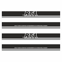 Наклейка-молдинг "RTA", серый, комплект на две стороны, 190 х 10 х 0,1 см