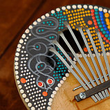 Музыкальный инструмент Калимба круглая 15х14,5х8 см, фото 8