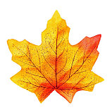 Декор «Осенний лист», набор 50 шт., жёлтый с оранжевыми концами, листик 8 × 8 см, фото 2