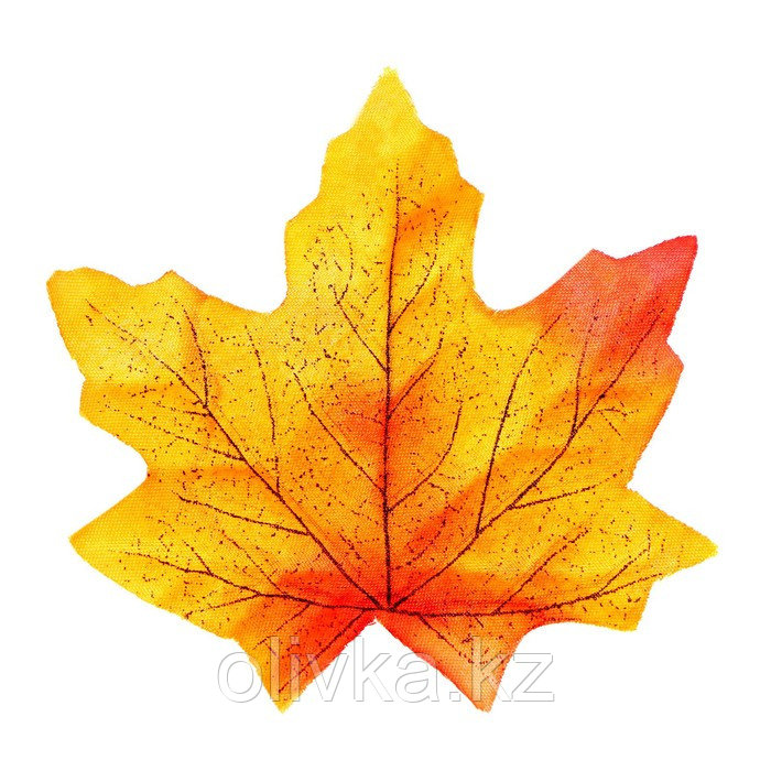 Декор «Осенний лист», набор 50 шт., жёлтый с оранжевыми концами, листик 8 × 8 см - фото 2 - id-p110912076