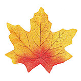 Декор «Осенний лист», набор 50 шт., жёлтый с оранжевыми концами, листик 8 × 8 см, фото 3