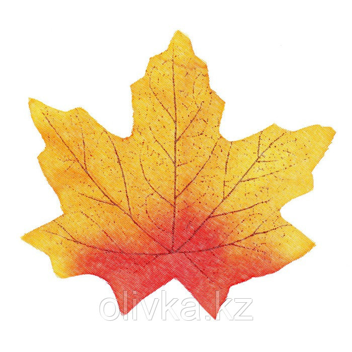 Декор «Осенний лист», набор 50 шт., жёлтый с оранжевыми концами, листик 8 × 8 см - фото 3 - id-p110912076
