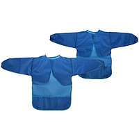 Фартук-накидка с рукавами для труда, 610 х 440 мм, 3 кармана, рост 120-146 см, Calligrata, синий, длина рукава