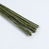Флористическая проволока в бумажной оплётке "Зелёная", длина 40 см, 0,7 мм, набор 30 шт, фото 2