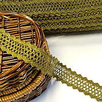 Кружево вязаное люрекс 05-21, размер 2,5 см, 1 м