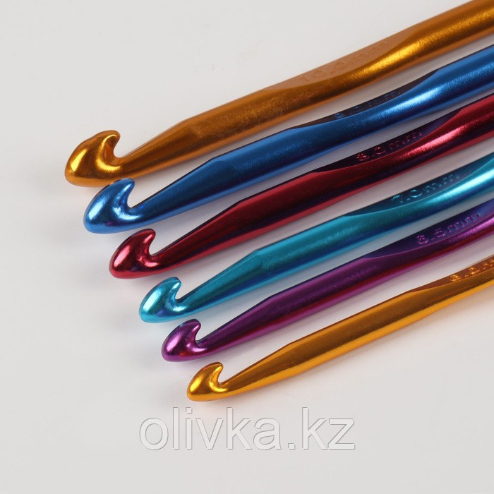 Набор крючков для вязания, d = 2-10 мм, 14,5 см, 14 шт, цвет разноцветный - фото 2 - id-p110938275