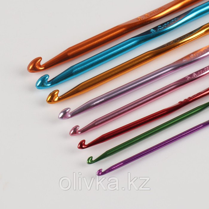 Набор крючков для вязания, d = 2-10 мм, 14,5 см, 14 шт, цвет разноцветный - фото 3 - id-p110938275
