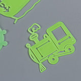 Наклейка фосфорная пластик "Транспорт" набор 10-12 шт 19х13 см, фото 3