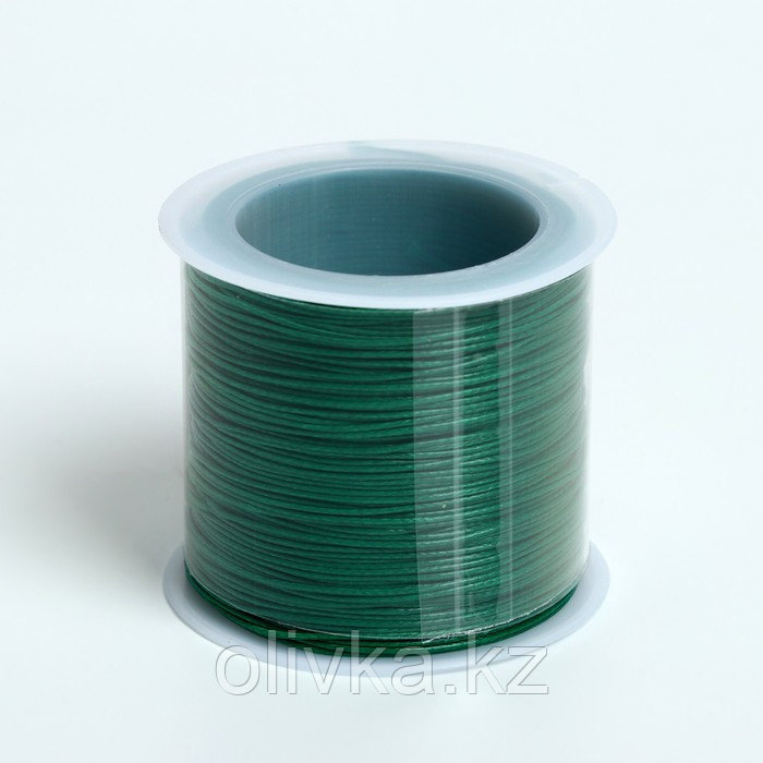 Шнур вощеный из полиэстра d=0,5мм, L=50м, цвет зелёный - фото 2 - id-p110931492