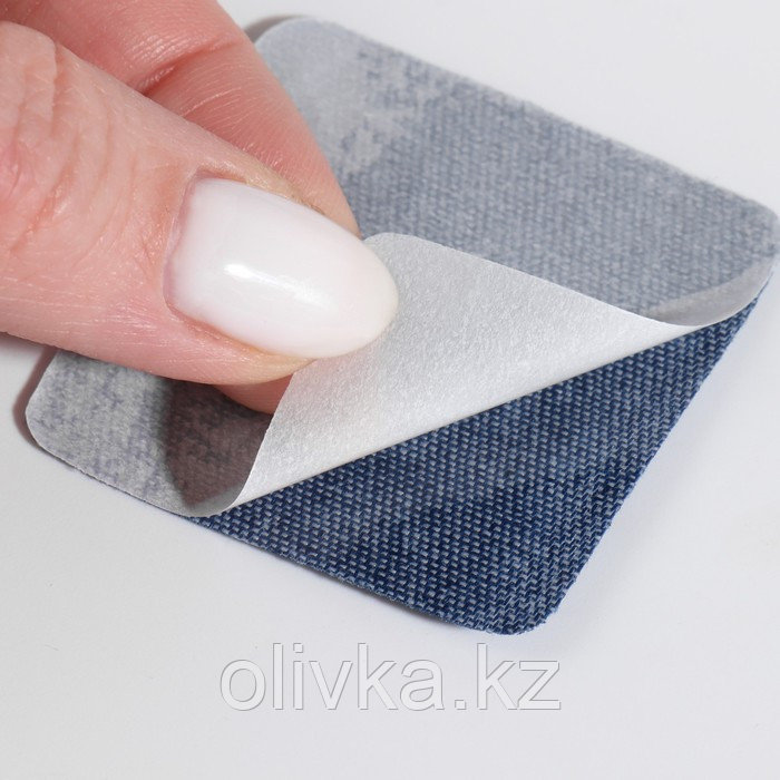 Набор заплаток для одежды «Синий спектр», квадратные, термоклеевые, 4,3 × 4,3 см, 5 шт - фото 4 - id-p110939224