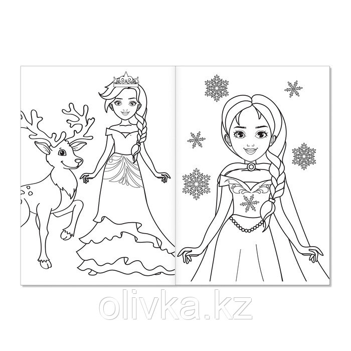 Раскраска «Снежная принцесса», А5, 12 стр. - фото 2 - id-p110917522