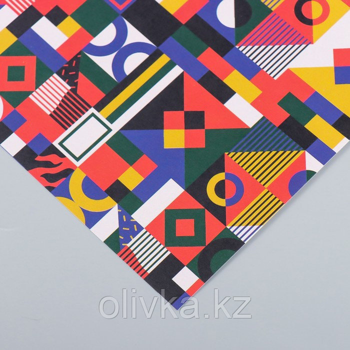 Бумага для скрапбукинга "Color geometry" плотность 180 гр 15,5х17 см - фото 2 - id-p110946122