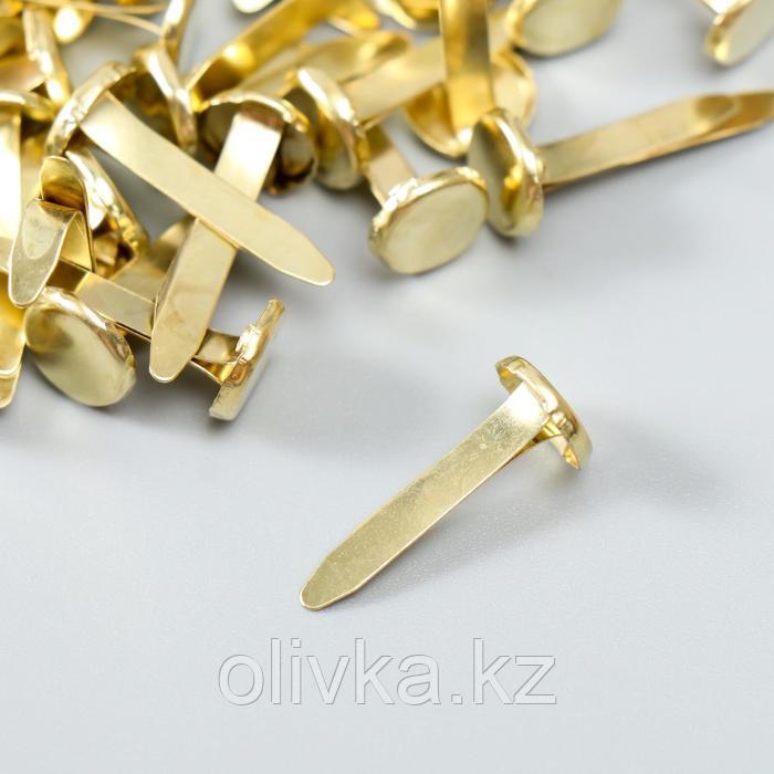 Брадсы для творчества металл "Золотые" набор 50 шт 1,9 см - фото 2 - id-p110920273