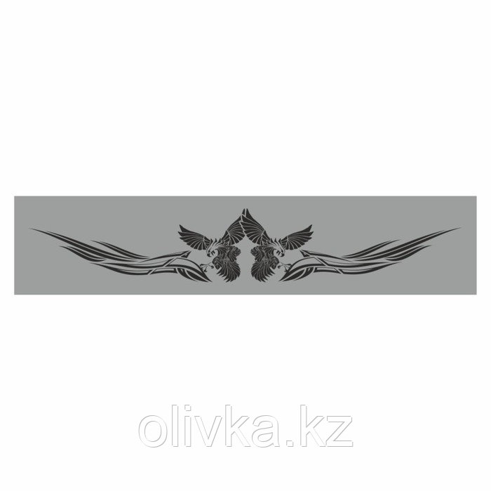 Полоса на лобовое стекло "Два орла", серебро, 1300 х 170 мм - фото 1 - id-p110941170