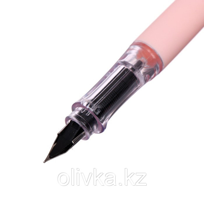 Ручка перьевая ШКОЛЬНАЯ, deVENTE "Зайка", размер пера F, 0,6 мм, с 2-мя баллончиками, чернила синие - фото 3 - id-p110937411