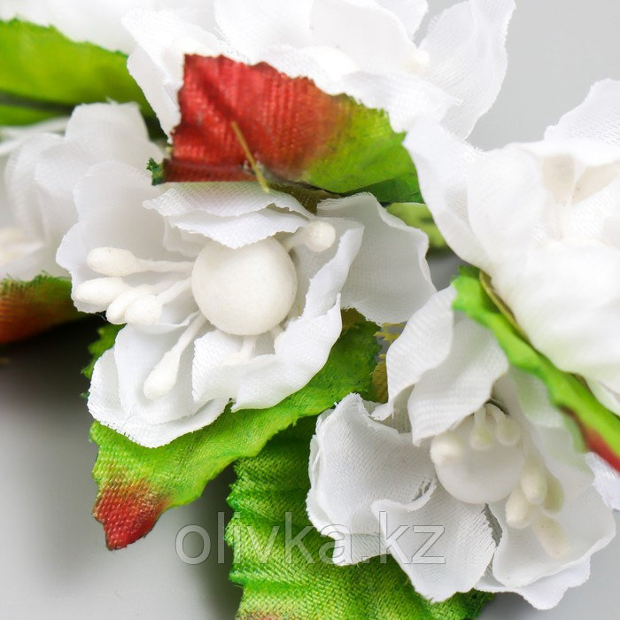 Цветы для декорирования "Циния" 1 букет=6 цветов 9 см белый - фото 4 - id-p110937414