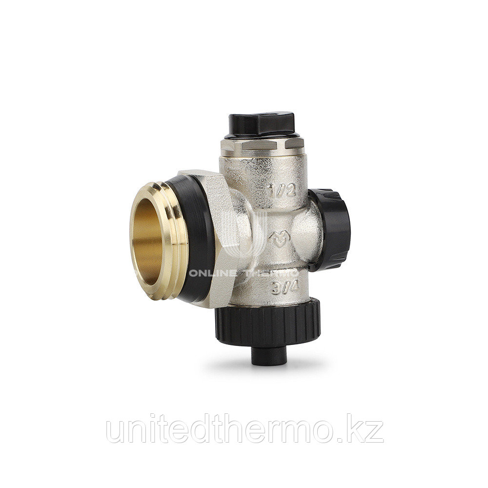 Концевая группа 1" Varmega (винтель в вниз) с дренажным вентилем и ручным воздухоотводчиком