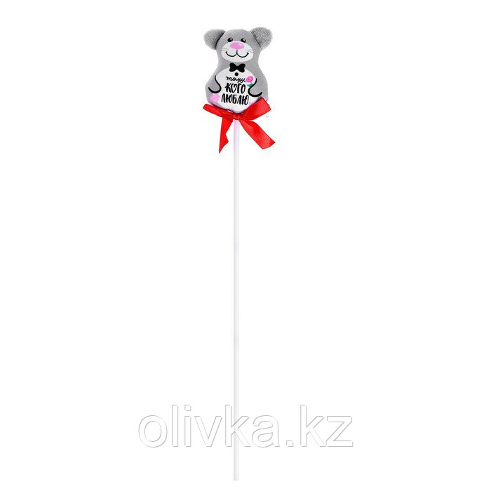 Мягкая игрушка на палочке «Тому, кого люблю», котик на палочке, 42 см. - фото 1 - id-p110917533