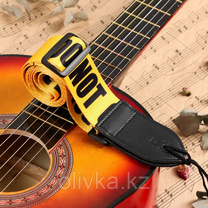 Ремень для гитары Police, 60-117 х 5 см, желтый - фото 4 - id-p110943132