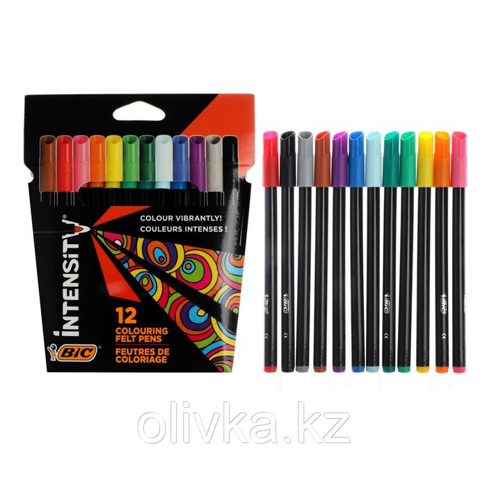Цветные фломастеры 12 цветов, для подростков и взрослых, тонкое письмо, BIC Color Up - фото 1 - id-p110922162