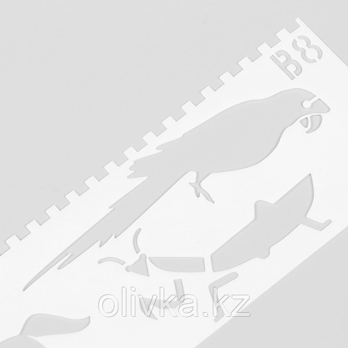Трафарет с фигурным краем "Животный мир" набор 8 шт 17х6 см - фото 3 - id-p110947135