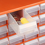 Бокс для хранения с выдвигающимися ячейками, 40 × 33 см, (1 ячейка 12 × 5,5 см), цвет оранжевый, фото 2
