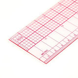Линейка для квилтинга и пэчворка, 5 × 60 × 0,1 см, цвет прозрачный/розовый, фото 2