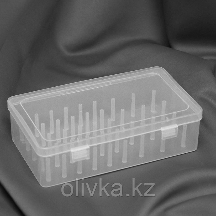 Органайзер для ниток, 42 катушки, 23,7 × 13,7 × 6,6 см, цвет прозрачный - фото 3 - id-p110928759