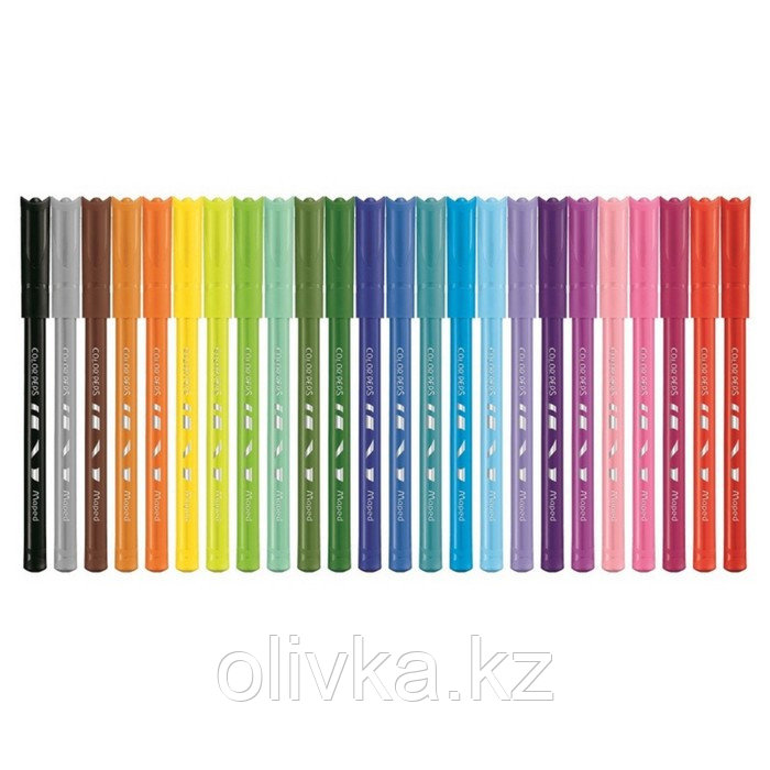 Фломастеры 24 цвета, Maped Color Peps, суперсмываемые, заблокированный пишущий узел, европодвес - фото 3 - id-p110912192
