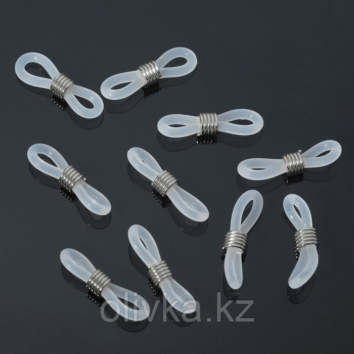 Резинка для цепочек/шнурков для очков (набор 10шт), цвет прозрачный в серебре - фото 2 - id-p110931554