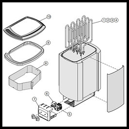 Запасные части для электрических печей сауны