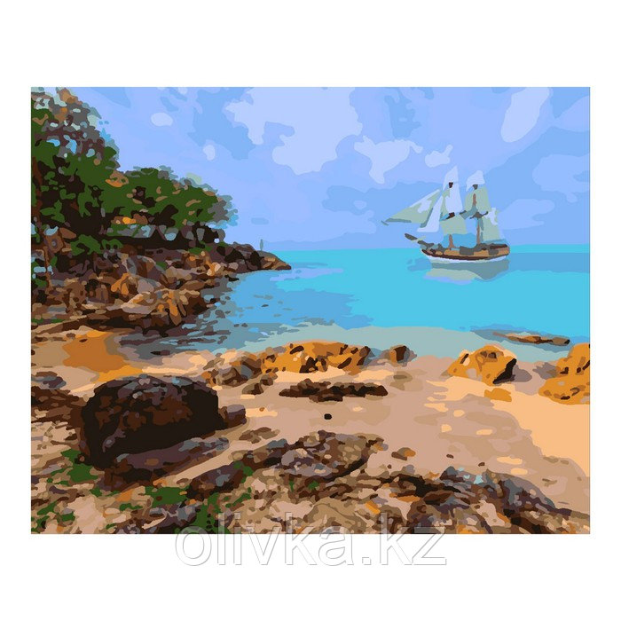 Картина по номерам на картоне 40 × 50 см «На берегу бухты» - фото 1 - id-p110950172