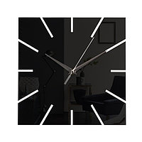 Часы-наклейка, серия: DIY, "Классика квадрат", 25 х 25 см, 1 АА, черные