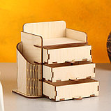 Органайзер деревянный 10×16×13.7 см "Комод", фото 3