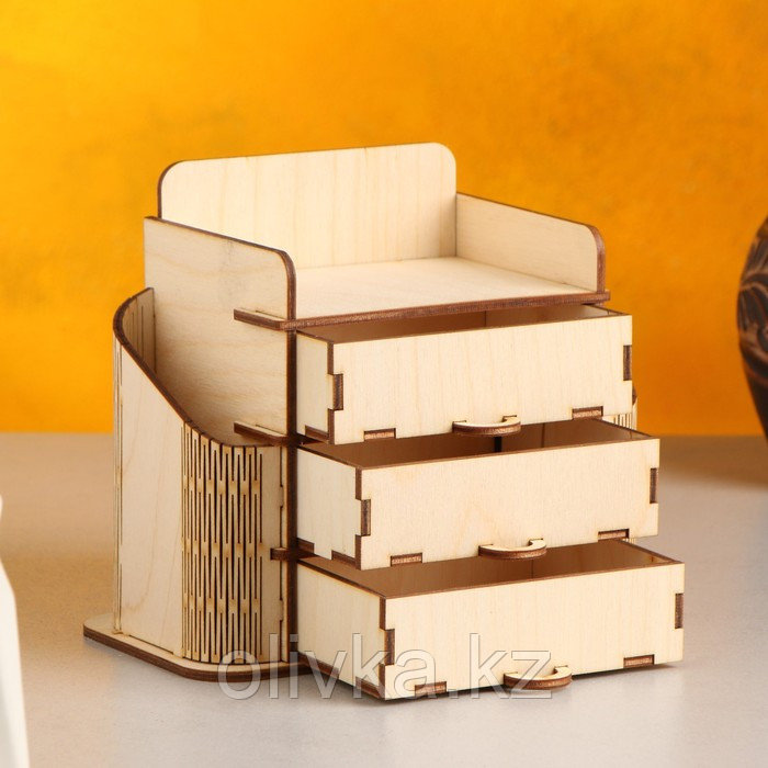 Органайзер деревянный 10×16×13.7 см "Комод" - фото 3 - id-p110915741