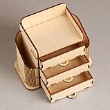 Органайзер деревянный 10×16×13.7 см "Комод", фото 4