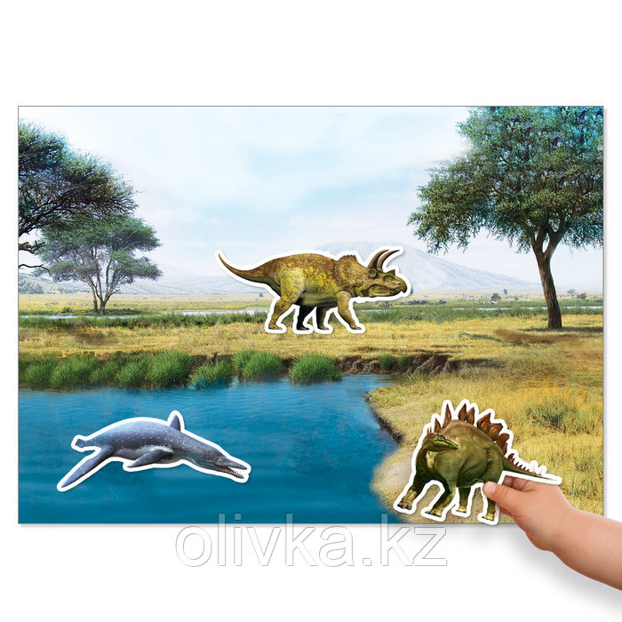Наклейки «Моя первая энциклопедия. Динозавры», формат А4, 8 стр. + плакат - фото 4 - id-p110916671