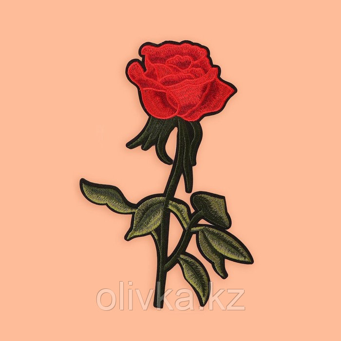 Термоаппликация «Роза», 23 × 15,5 см, цвет красный - фото 2 - id-p110915758