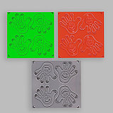 Светоотражающие наклейки «Ладошка», 6,5 × 7 см, 4 шт на листе, цвет МИКС, фото 5