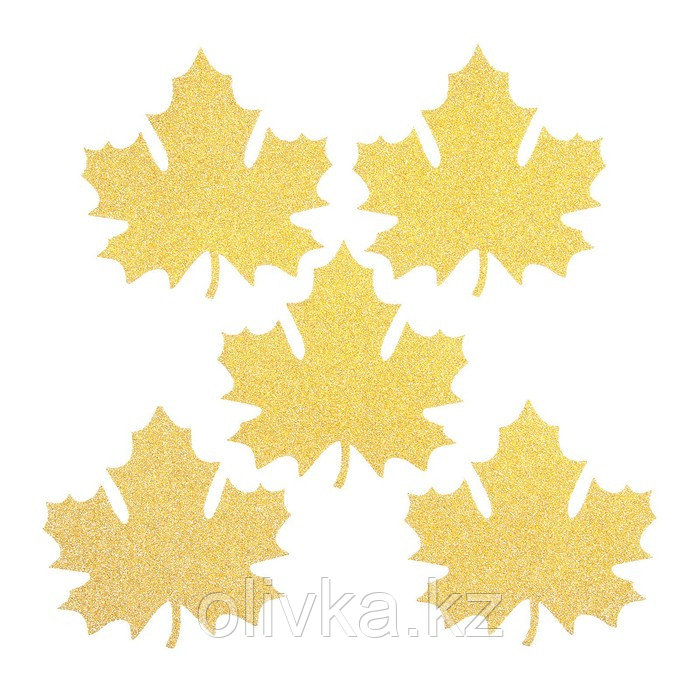 Набор листьев «Клён» блестящие большие, 5 шт., цвет МИКС - фото 4 - id-p110945200