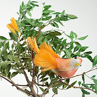 Птичка для декора и флористики, на проволоке, МИКС, пластиковая, 1шт., 8 х 8 см