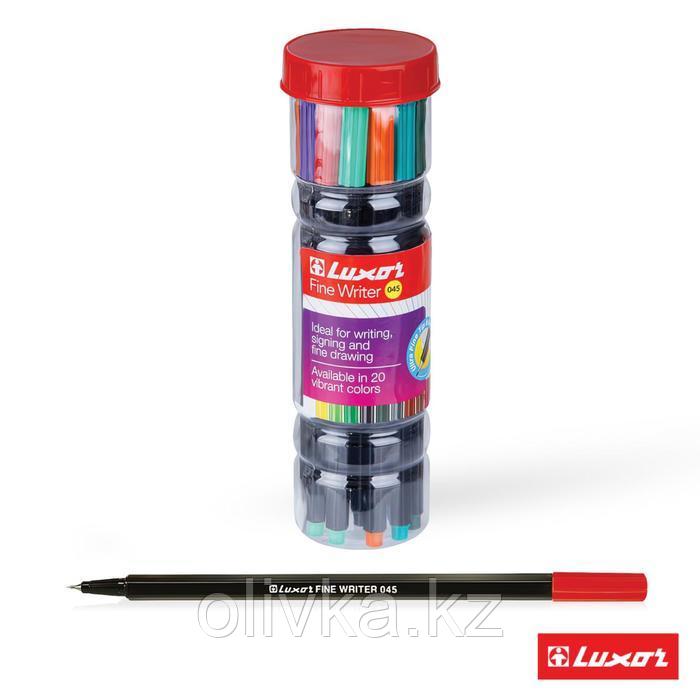 Набор капиллярных ручек 20 цветов, 0,8 мм, Luxor "Fine Writer 045", пластиковая банка - фото 1 - id-p110929727