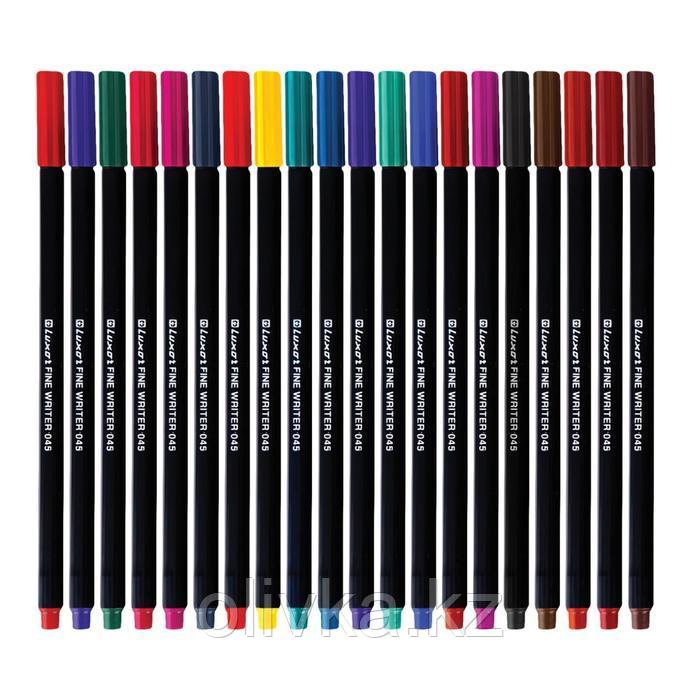 Набор капиллярных ручек 20 цветов, 0,8 мм, Luxor "Fine Writer 045", пластиковая банка - фото 2 - id-p110929727