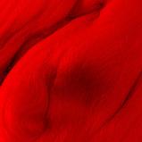 Гребенная лента 100% тонкая мериносовая шерсть 100гр (06 красный), фото 3