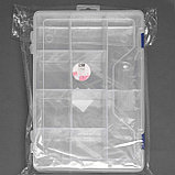 Органайзер для рукоделия, со съёмными ячейками, 10 отделений, 31 × 20,5 × 6 см, цвет прозрачный, фото 7