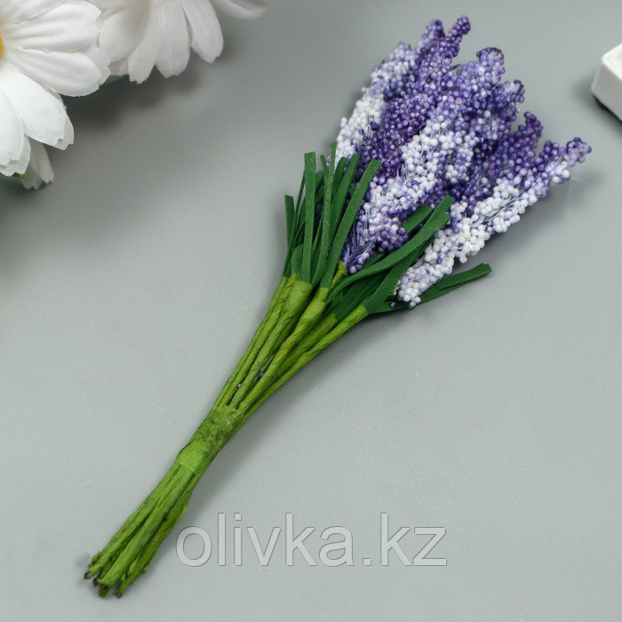 Декор для творчества "Иван чай" 1 букет=10 цветков фиолетовый 1,5х14 см - фото 2 - id-p110932586