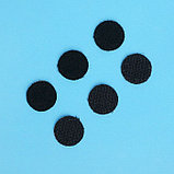 Липучка на клеевой основе «Круг», набор 55 шт., размер 1 шт: 1,5 см, цвет чёрный, фото 3