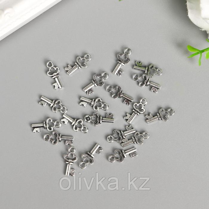 Декор для творчества металл "Маленький ключик" серебро 1,5х0,7 см - фото 3 - id-p110923154