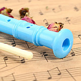 Блокфлейта Music Life, голубая, немецкая система, сопрано, 30 см, фото 3